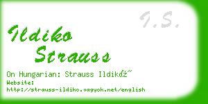 ildiko strauss business card